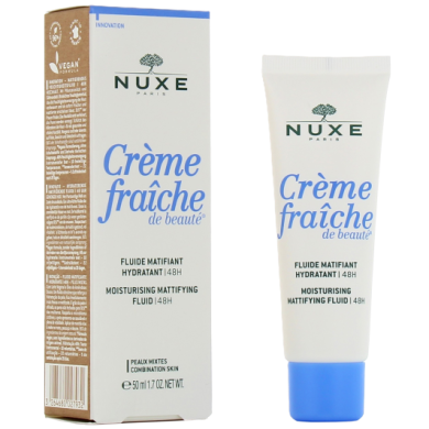 NUXE CREME FRAICHE Fluide Matifiant Hydratant 48h Crème fraîche de beauté Tube de 50 ml NUXE CREME FRAICHE Fluide Matifiant Hydratant 48h Crème fraîche de beauté Tube de 50 ml