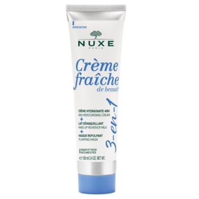 NUXE CREME FRAICHE Crème fraîche de beauté 3-en-1, Crème Hydratante, Lait Démaquillant ET Masque Repulpant Tube de 100 ml NUXE CREME FRAICHE Crème fraîche de beauté 3-en-1, Crème Hydratante, Lait Démaquillant ET Masque Repulpant Tube de 100 ml