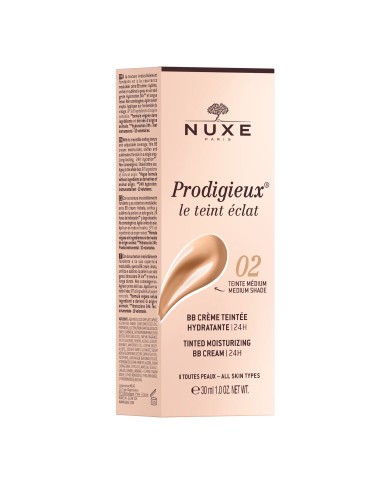 NUXE SOINS PRODIGIEUX BB Crème Teintée Hydratante - Teinte Medium Tube de 30 ml NUXE SOINS PRODIGIEUX BB Crème Teintée Hydratante - Teinte Medium Tube de 30 ml