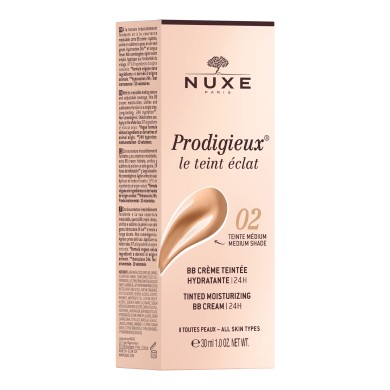 NUXE SOINS PRODIGIEUX BB Crème Teintée Hydratante - Teinte Medium Tube de 30 ml NUXE SOINS PRODIGIEUX BB Crème Teintée Hydratante - Teinte Medium Tube de 30 ml