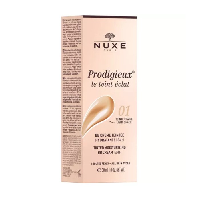 NUXE BB Crème Teintée Hydratante - Teinte Claire Tube de 30 ml