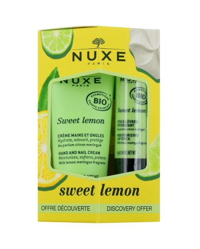 NUXE SWEET LEMON Offre découverte Crème mains et ongles Tube de 30 ml et stick lèvres hydratant 4 grammes NUXE SWEET LEMON Offre découverte Crème mains et ongles Tube de 30 ml et stick lèvres hydratant 4 grammes