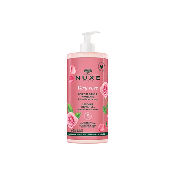 NUXE VERY ROSE Gelée de Douche Apaisante Flacon pompe de 750 ml
