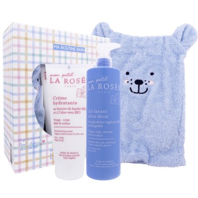 La Rosée Ma Routine bain crème hydratante + gel lavant + gant ourson La Rosée Ma Routine bain crème hydratante + gel lavant + gant ourson