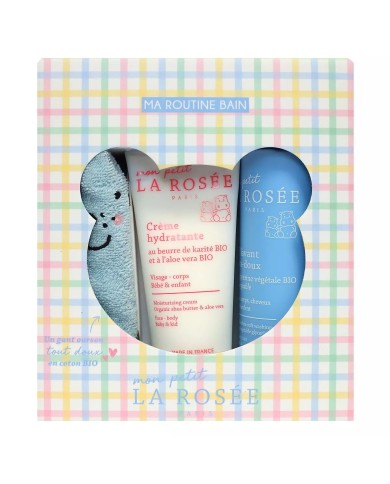 La Rosée Ma Routine bain crème hydratante + gel lavant + gant ourson La Rosée Ma Routine bain crème hydratante + gel lavant + gant ourson