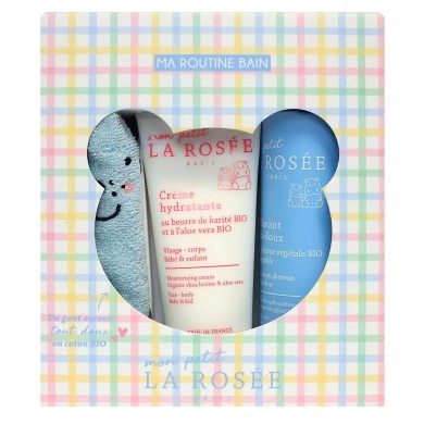 La Rosée Ma Routine bain crème hydratante + gel lavant + gant ourson La Rosée Ma Routine bain crème hydratante + gel lavant + gant ourson