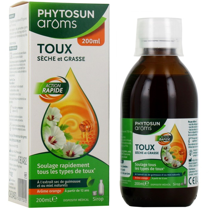 PHYTOSUN AROMS Sirop toux sèche et grasse Flacon de 200 ml