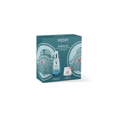 Vichy MINERAL 89 COFFRET - Sérum Booster Quotidien Fortifiant Pot de 50ml + Crème Boost Hydratation 15 ml Offerte