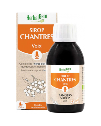 HERBALGEM Sirop des Chantres pour voix enrouée - Bio Flacon de 150 ml
