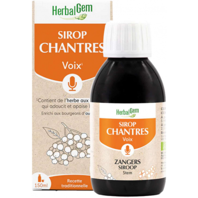 HERBALGEM Sirop des Chantres pour voix enrouée - Bio Flacon de 150 ml