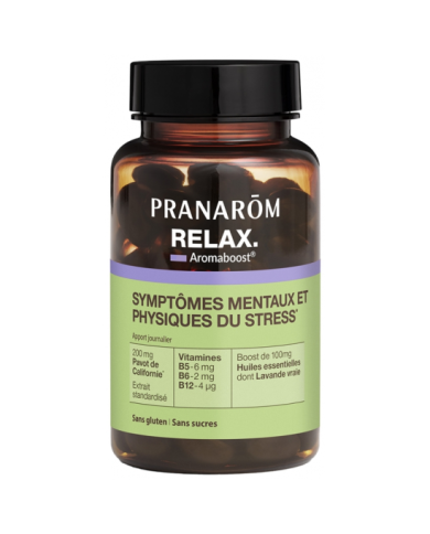PRANAROM Aromaboost Complément alimentaire Relax Boite de 60 capsules