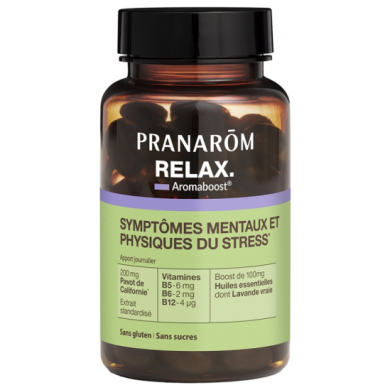 PRANAROM Aromaboost Complément alimentaire Relax Boite de 60 capsules PRANAROM Aromaboost Complément alimentaire Relax Boite de 60 capsules