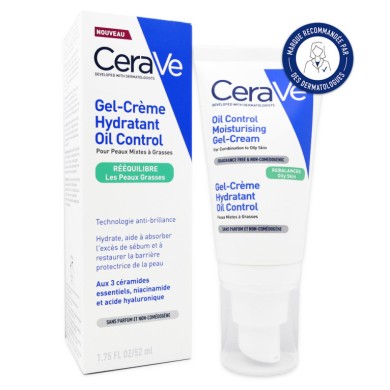 CERAVE Gel-Crème hydratant pour peaux Mixtes à Grasses Tube de 52ml CERAVE Gel-Crème hydratant pour peaux Mixtes à Grasses Tube de 52ml