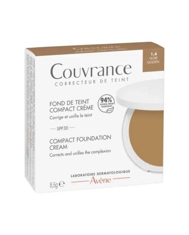 AVENE COUVRANCE  Fond de teint Crème Doré 1.4  Boitier de 9,5g AVENE COUVRANCE  Fond de teint Crème Doré 1.4  Boitier de 9,5g