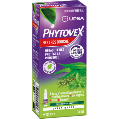 PHYTOVEX NEZ TRÈS BOUCHÉ  Spray nasal de 15 ml PHYTOVEX NEZ TRÈS BOUCHÉ  Spray nasal de 15 ml