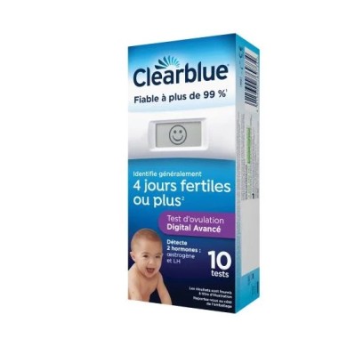 CLEARBLUE Digital Test d'ovulation Boite de 10 tests CLEARBLUE Digital Test d'ovulation Boite de 10 tests