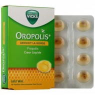 OROPOLIS Pastilles propolis coeur liquide sans sucre Goût Miel Boite de 16 OROPOLIS Pastilles propolis coeur liquide sans sucre Goût Miel Boite de 16