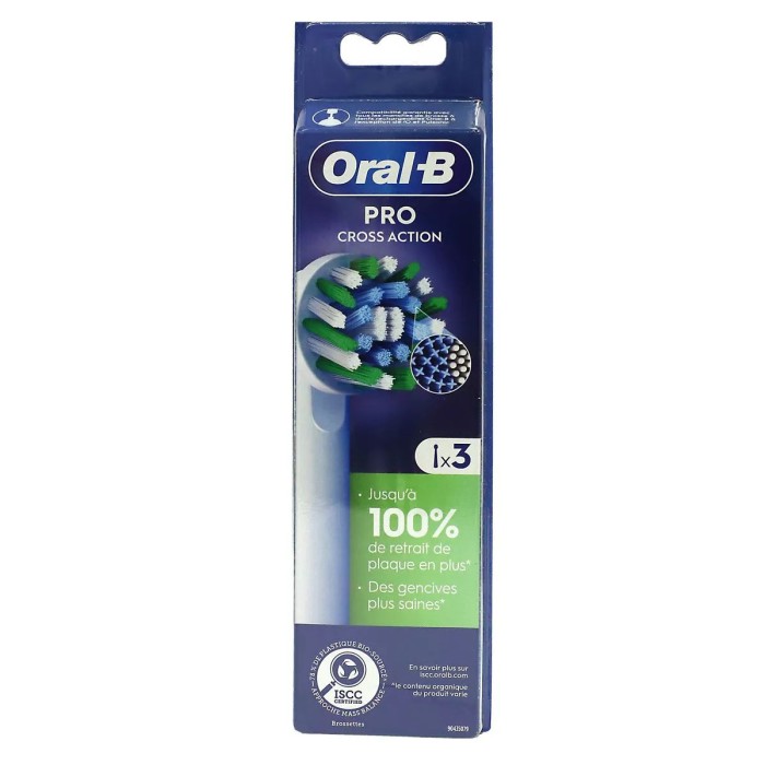 ORAL B PRO Brossettes Cross Action Boite de 3