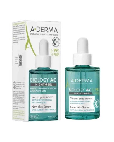 ADERMA Biology AC Night - PEEL Sérum peau neuve Flacon de 30 ml