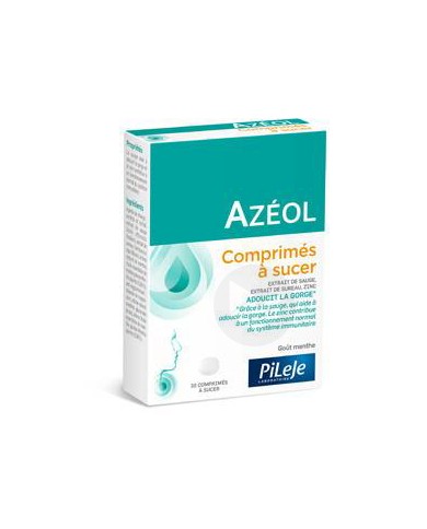 Pileje Azéol gorge pastilles dès 6 ans Boite de 30comprimés à sucer