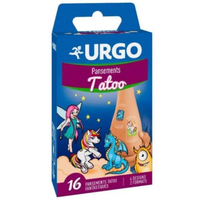 URGO Pansement TATOO fantastiques Boite de 16 URGO Pansement TATOO fantastiques Boite de 16
