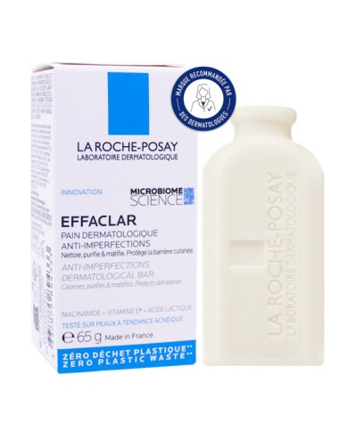 La Roche-Posay EFFACLAR - Pain Dermatologique Nettoyant Anti-Imperfections - Peaux à Tendance Acnéique, 65g La Roche-Posay EFFACLAR - Pain Dermatologique Nettoyant Anti-Imperfections - Peaux à Tendance Acnéique, 65g