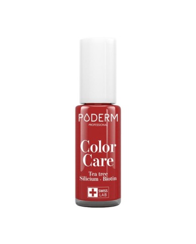 PODERM Color Care Rouge Rose - Vernis à Ongles Tea Tree Flacon  8ml