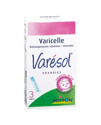 Boiron Varésol Granules Varicelle Démangeaisons Vésicules - Pack 3 Tubes Boiron Varésol Granules Varicelle Démangeaisons Vésicules - Pack 3 Tubes