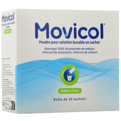 MOVICOL Sachet laxatif goût citron Boite de 20 MOVICOL Sachet laxatif goût citron Boite de 20
