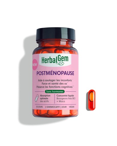HERBALGEM Complément alimentaire Postménopause Boite de 30 gemmocaps