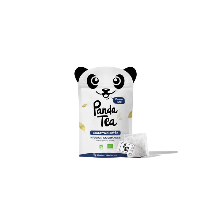 PANDA TEA CASSE NOISETTE paquet de 28 SACHETS PANDA TEA CASSE NOISETTE paquet de 28 SACHETS