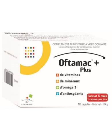 OFTAMAC PLUS Complément alimentaire à visée oculaire Boite de 60 capsules
