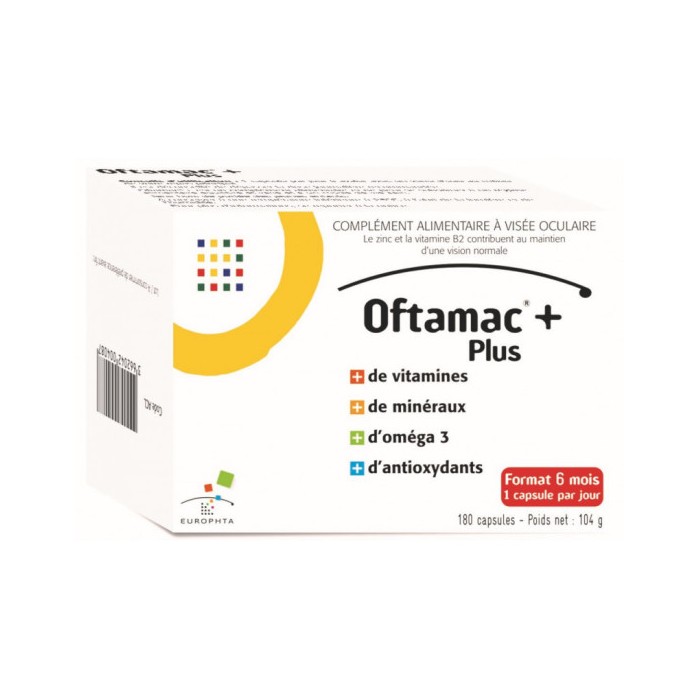 OFTAMAC PLUS Complément alimentaire à visée oculaire Boite de 60 capsules