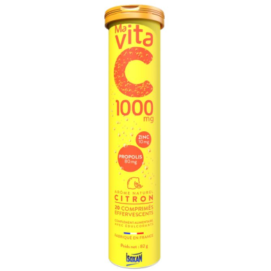 Isoxan Ma Vita C 1000 mg Boite de 20 comprimés effervescents goût Citron