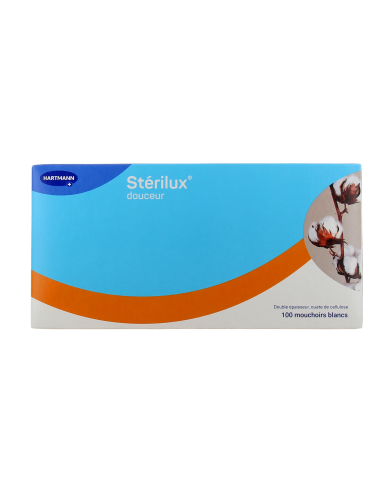 Hartmann Stérilux Douceur  Boite de 100 Mouchoirs Blancs