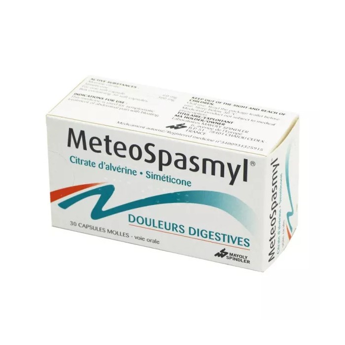 METEOSPASMYL Douleurs digestives Boite de 30 capsules