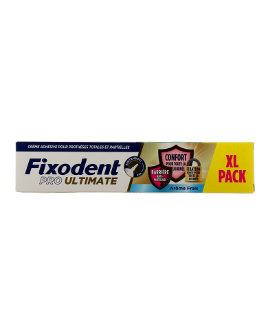 Fixodent Pro ULTIMATE Crème Adhésive pour Prothèses ANTI PARTICULES + FIXATION FORTE + CONFORT Arôme frais