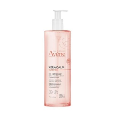 AVÈNE XERACALM NUTRITION - Gel Nettoyant - Visage et Corps - Peaux Sensibles et Sèches Flacon pompe de 750 ml AVÈNE XERACALM NUTRITION - Gel Nettoyant - Visage et Corps - Peaux Sensibles et Sèches Flacon pompe de 750 ml