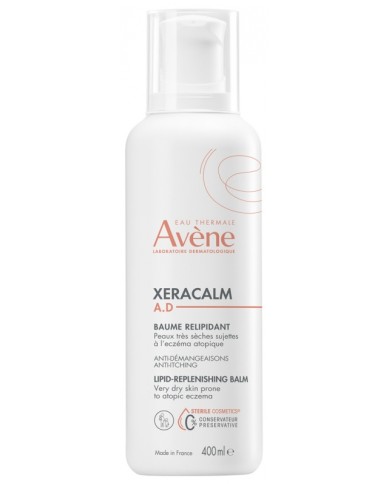 AVENE Xeracalm AD Baume relipidant Nourrissant anti-irritant Flacon pompe de 400 ml AVENE Xeracalm AD Baume relipidant Nourrissant anti-irritant Flacon pompe de 400 ml
