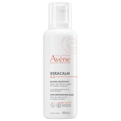 AVENE Xeracalm AD Baume relipidant Nourrissant anti-irritant Flacon pompe de 400 ml AVENE Xeracalm AD Baume relipidant Nourrissant anti-irritant Flacon pompe de 400 ml