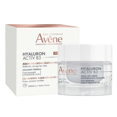 AVENE HYALURON ACTIV B3 AQUA GEL-CREME REGENERATION CELLULAIRE RECHARGEABLE 50 ML AVENE HYALURON ACTIV B3 AQUA GEL-CREME REGENERATION CELLULAIRE RECHARGEABLE 50 ML