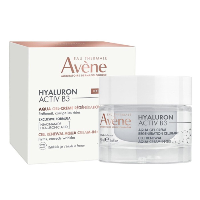 AVENE HYALURON ACTIV B3 AQUA GEL-CREME REGENERATION CELLULAIRE RECHARGEABLE 50 ML AVENE HYALURON ACTIV B3 AQUA GEL-CREME REGENERATION CELLULAIRE RECHARGEABLE 50 ML