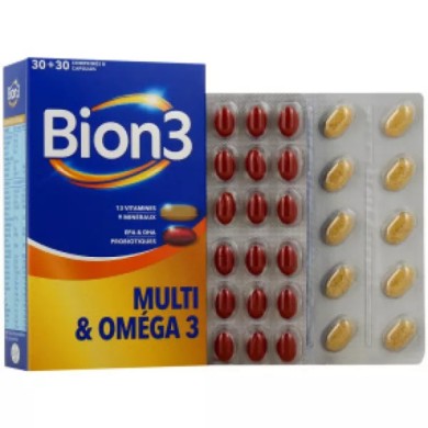 Bion 3 Multi & Oméga 3 Boite de 30 Comprimés et 30 Capsules