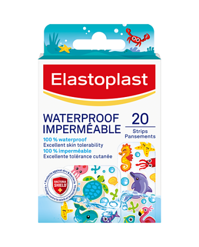 ELASTOPLAST waterproof imperméable  Boite de 20 pansements enfants déco marine ELASTOPLAST waterproof imperméable  Boite de 20 pansements enfants déco marine