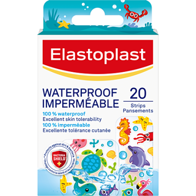 ELASTOPLAST waterproof imperméable  Boite de 20 pansements enfants déco marine ELASTOPLAST waterproof imperméable  Boite de 20 pansements enfants déco marine