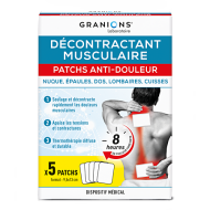 GRANIONS Patchs Anti-Douleur Thermothérapie - Décontractant musculaire Boite de 5 patchs