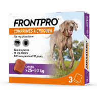 Frontpro Anti-Puce et Tique Boite de 3 comprimés à croquer Chiens 10-25 kilos