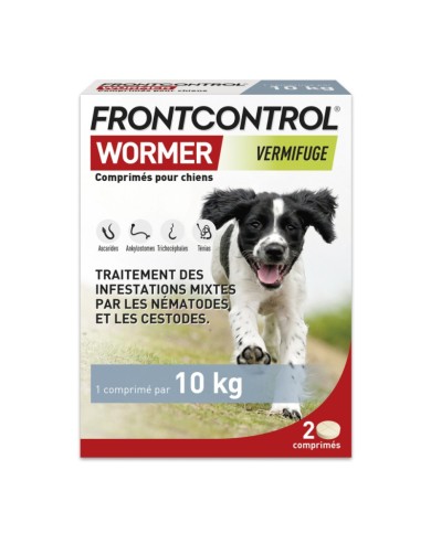 Frontcontrol Wormer Vermifuge chien Boite de 2 Comprimés