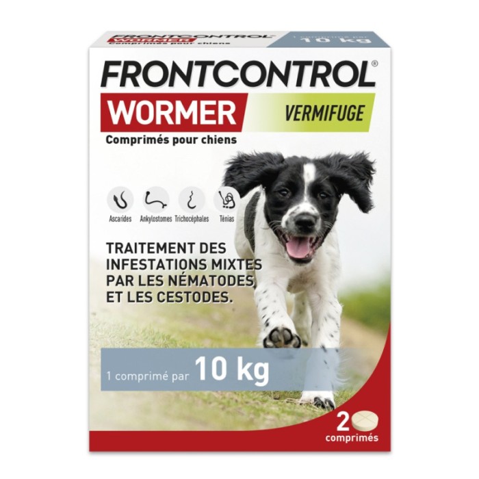 Frontcontrol Wormer Vermifuge chien Boite de 2 Comprimés