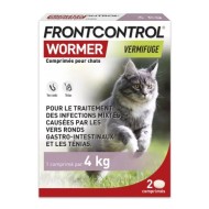 Frontcontrol Wormer Vermifuge chats 4 kilos Boite de 2 Comprimés